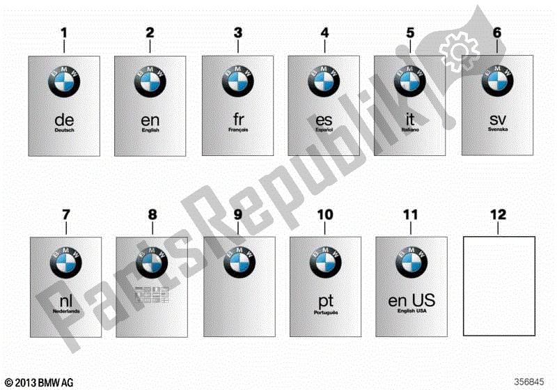 Todas las partes para Manual Del Propietario de BMW K 1200R 43 2005 - 2008