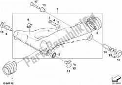 Rear wheel swinging arm