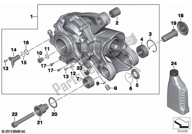 Todas las partes para Caja De Cambios De ángulo Recto Integral Abs Gen. 2 de BMW K 1200R 43 2005 - 2008