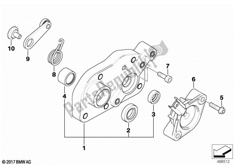 Todas las partes para Cubierta De La Caja De Control De Cambios de BMW K 1200R 43 2005 - 2008