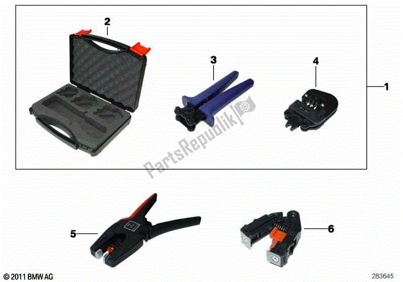 Todas las partes para Herramienta Especial Para Reparación De Mazos De Cables de BMW K 1200R 43 2005 - 2008