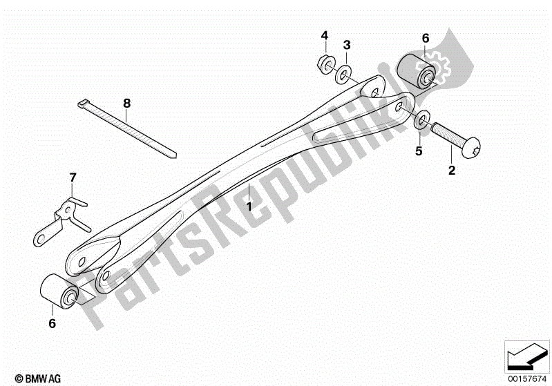 Todas las partes para Puntales De Tensión Con Montaje de BMW K 1200R 43 2005 - 2008