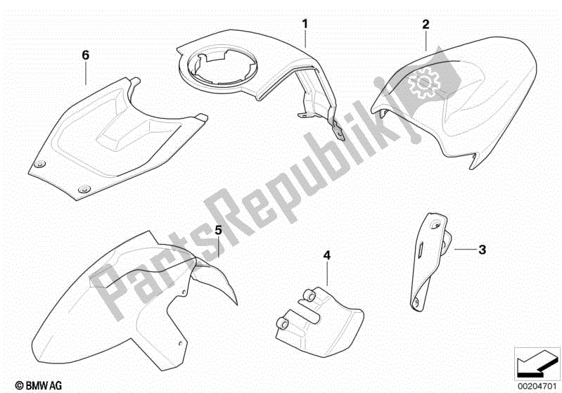 Todas las partes para Partes De Carbono de BMW K 1200R Sport 43 2006 - 2007