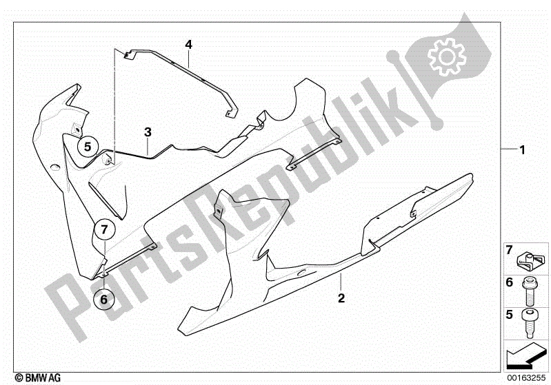 Todas las partes para Spoiler Del Motor de BMW K 1200R Sport 43 2006 - 2007