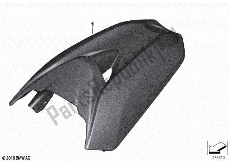 All parts for the Hp Carbon Cover For Seat of the BMW K 1200R Sport 43 2006 - 2007