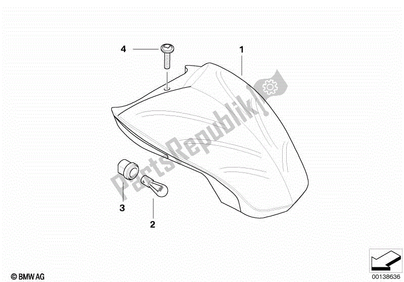 Todas las partes para Luz Trasera de BMW K 1200R Sport 43 2006 - 2007