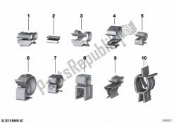 Retaining clips, line clips