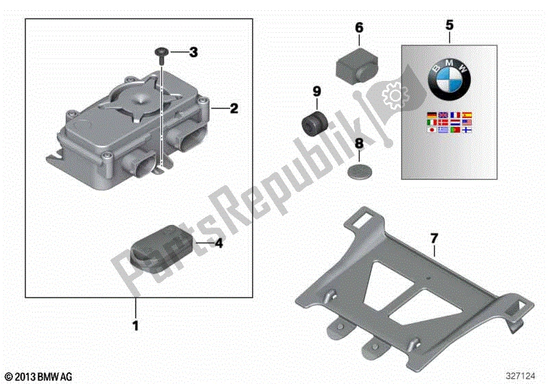 Todas las partes para Sistema De Alarma Antirrobo Modernizado de BMW K 1200R Sport 43 2006 - 2007