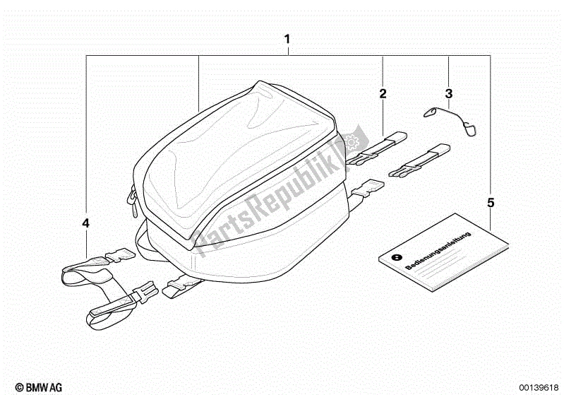 Todas las partes para Bolsa De Tirantes de BMW K 1200R Sport 43 2006 - 2007