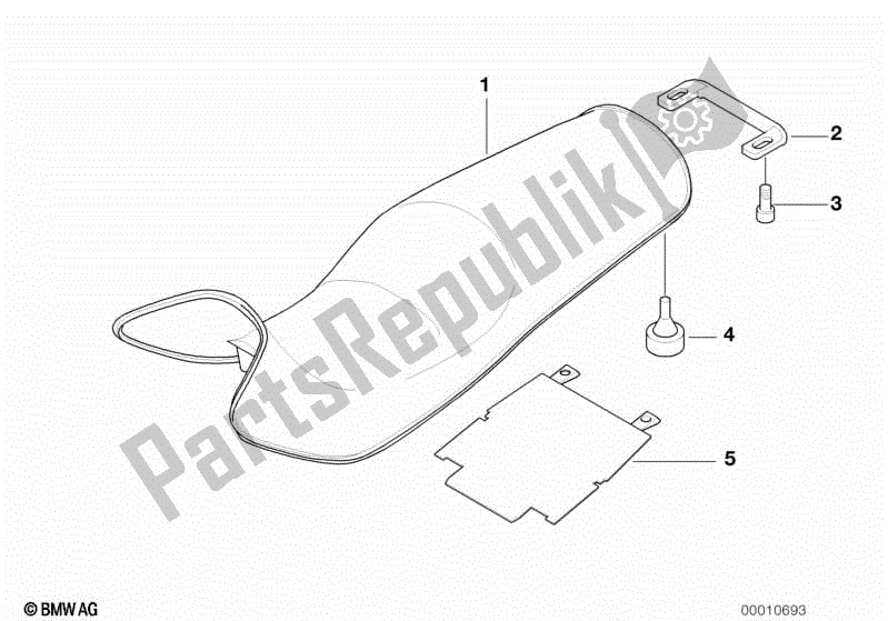 Todas las partes para Asiento De Banco / Piezas Individuales de BMW K 1200 RS  89V3 1996 - 2001