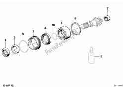 Bevel gear and spacer rings