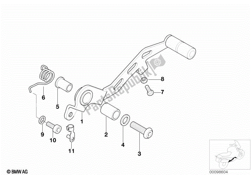 Todas las partes para Pedal De Freno de BMW K 1200 RS  89V3 1996 - 2001