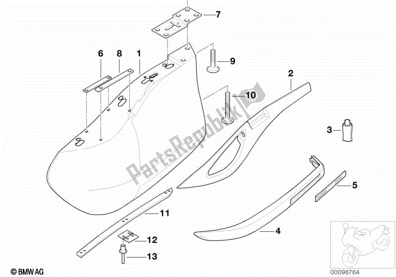 Todas las partes para Tapa De La Caja En La Parte Inferior De La Caja de BMW K 1200 RS  89V3 1996 - 2001