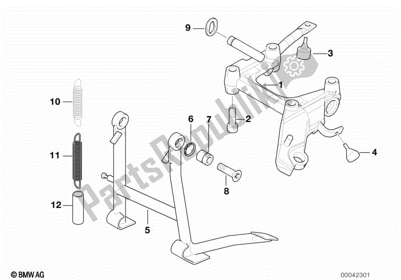 Todas las partes para Soporte Central de BMW K 1200 RS  89V3 1996 - 2001