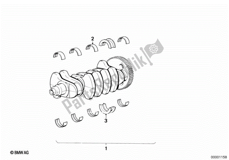 Todas las partes para Cigüeñal de BMW K 1200 RS  89V3 1996 - 2001