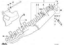 pièces de système d'échappement avec supports