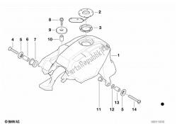 Fuel tank mounting parts