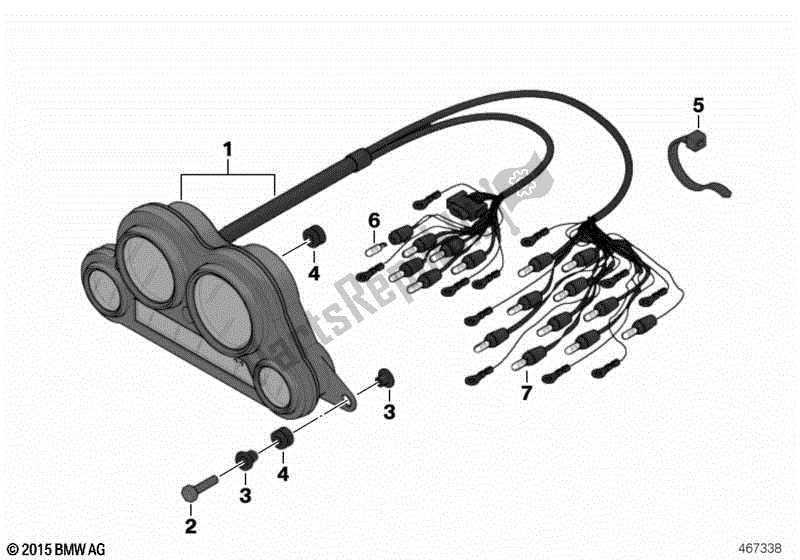 Todas las partes para Combinación De Instrumentos de BMW K 1200 RS  89V3 1996 - 2001