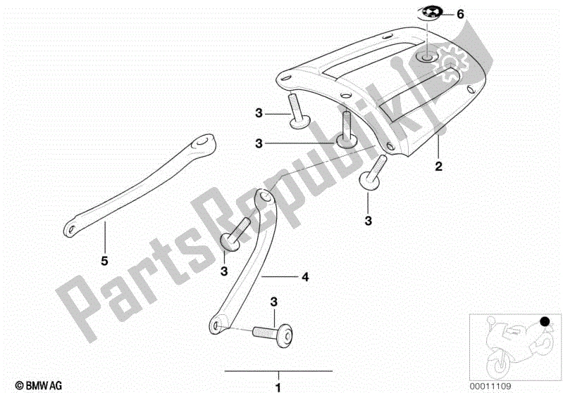 Todas las partes para Juego De Rejillas Para Equipaje / Piezas Individuales de BMW K 1200 RS  89V3 1996 - 2001