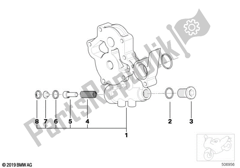 Todas las partes para Brida Intermedia Bomba De Aceite de BMW K 1200 RS  89V3 1996 - 2001