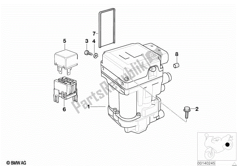 Todas las partes para Modulador De Presión Abs de BMW K 1200 RS  89V3 1996 - 2001