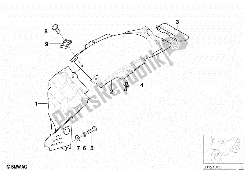 Todas las partes para Cubierta De La Rueda Trasera de BMW K 1200 RS  89V3 1996 - 2001