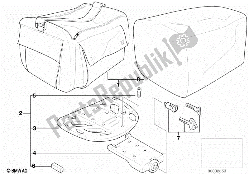 Todas las partes para Softcase Con Portaequipajes Grande de BMW K 1200 RS  89V3 1996 - 2001