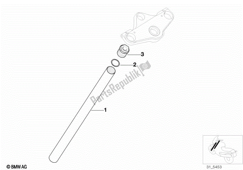 Todas las partes para Puntal de BMW K 1200 RS  89V3 1996 - 2001