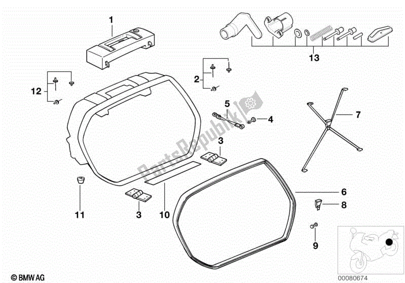 Todas las partes para Caja Del Sistema / Componentes Individuales de BMW K 1200 RS  89V3 1996 - 2001