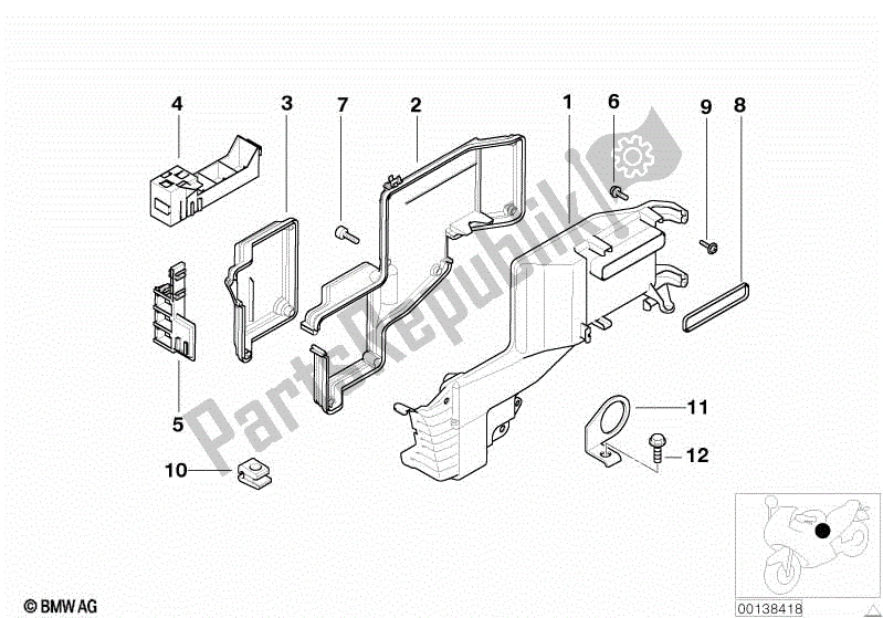 Todas las partes para Caja De Cableado / Caja De Fusibles / Piezas De Montaje de BMW K 1200 RS  89V3 1996 - 2001