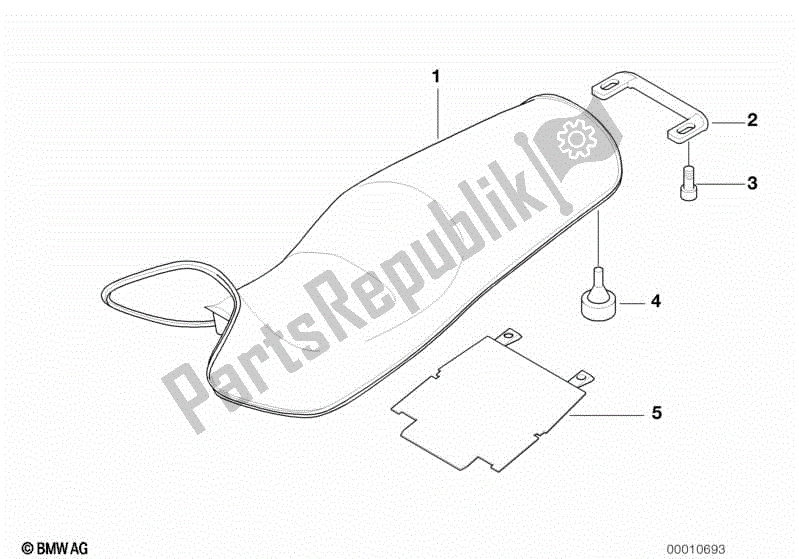 Todas las partes para Asiento De Banco / Piezas Individuales de BMW K 1200 RS 41 2001 - 2004