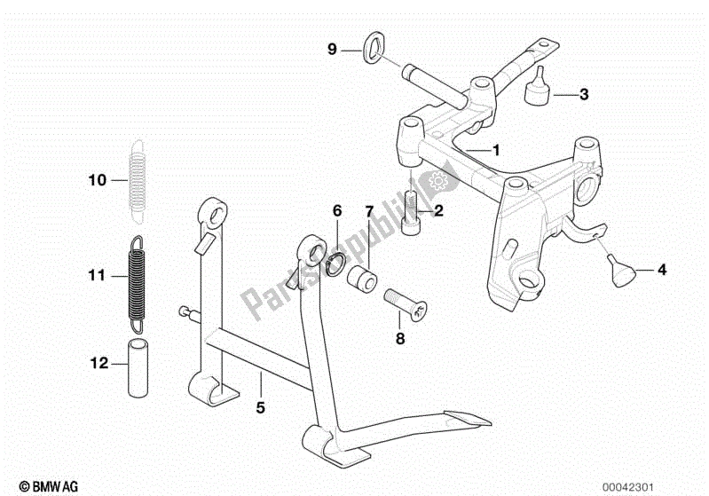 Todas las partes para Soporte Central de BMW K 1200 RS 41 2001 - 2004