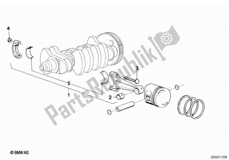 Todas las partes para Cojinete De Biela / Biela de BMW K 1200 RS 41 2001 - 2004