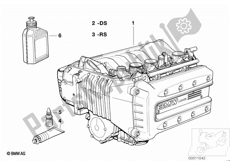 Todas las partes para Motor de BMW K 1200 RS 41 2001 - 2004