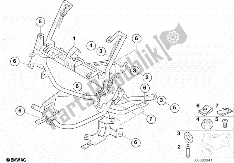 Todas las partes para Soporte De Carenado de BMW K 1200 RS 41 2001 - 2004