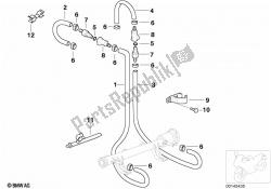 Fuel pipe and mounting parts