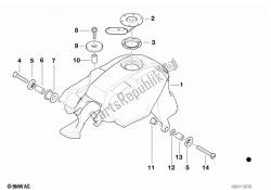Fuel tank mounting parts