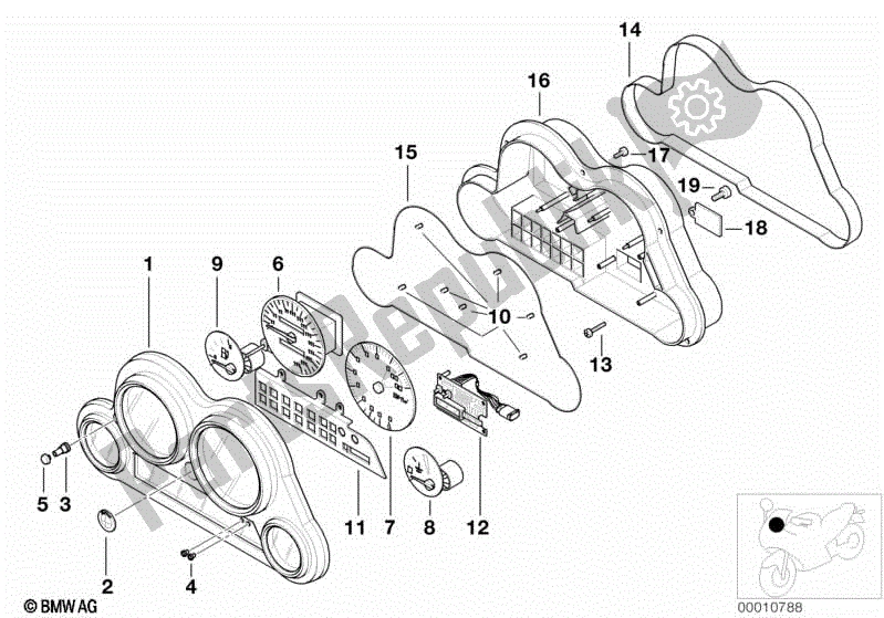 Todas las partes para Instrumentos Combinados-componentes Individuales de BMW K 1200 RS 41 2001 - 2004