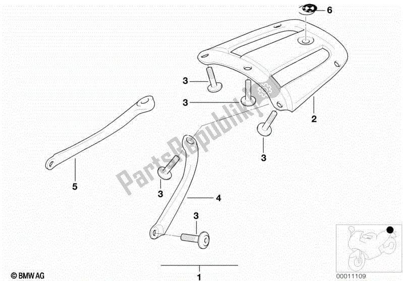 Todas las partes para Juego De Rejillas Para Equipaje / Piezas Individuales de BMW K 1200 RS 41 2001 - 2004