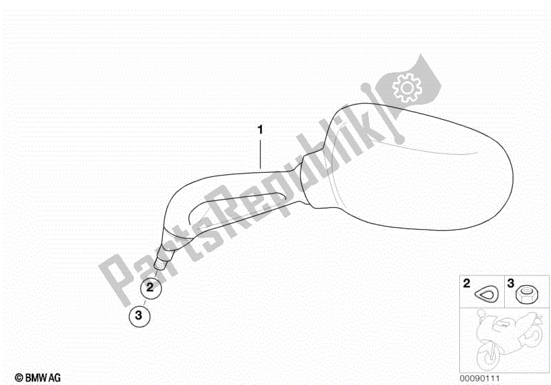 Todas las partes para Espejo de BMW K 1200 RS 41 2001 - 2004