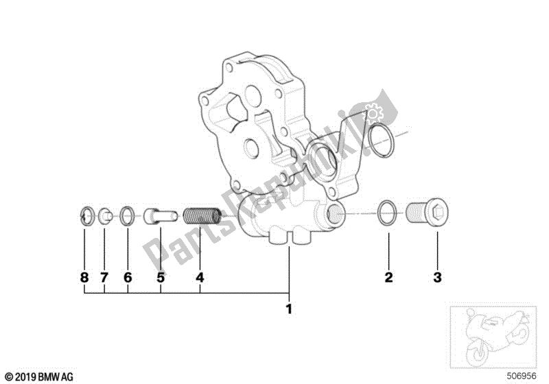 Todas las partes para Brida Intermedia Bomba De Aceite de BMW K 1200 RS 41 2001 - 2004