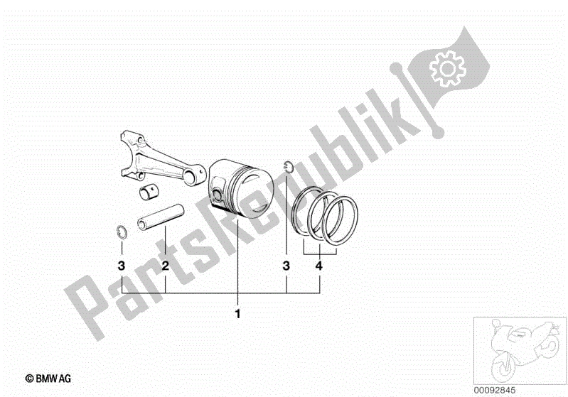 Todas las partes para Pistón de BMW K 1200 RS 41 2001 - 2004