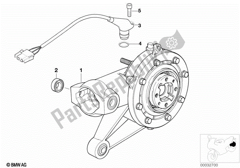 Todas las partes para Tracción Del Eje Trasero de BMW K 1200 RS 41 2001 - 2004