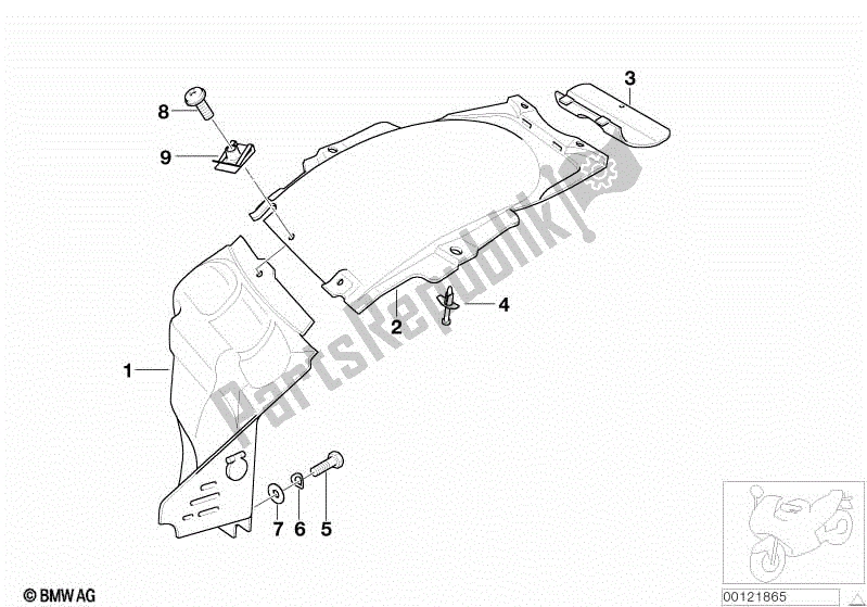 Todas las partes para Cubierta De La Rueda Trasera de BMW K 1200 RS 41 2001 - 2004