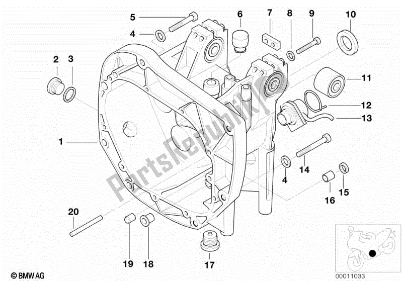 Todas las partes para Caja De Transmisión / Montaje. Piezas / Juntas de BMW K 1200 RS 41 2001 - 2004