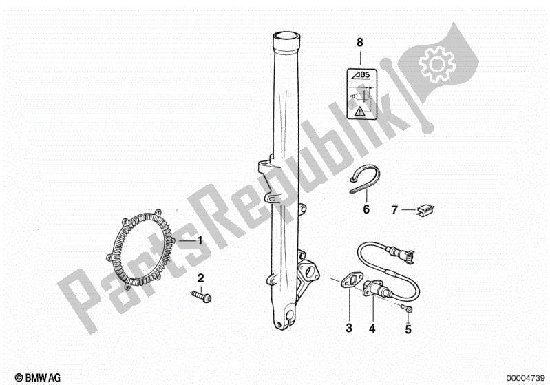 Todas las partes para Sensor De Velocidad De Rueda, Delantero de BMW K 1200 RS 41 2001 - 2004