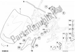 parabrisas, ajustable / hardware de montaje