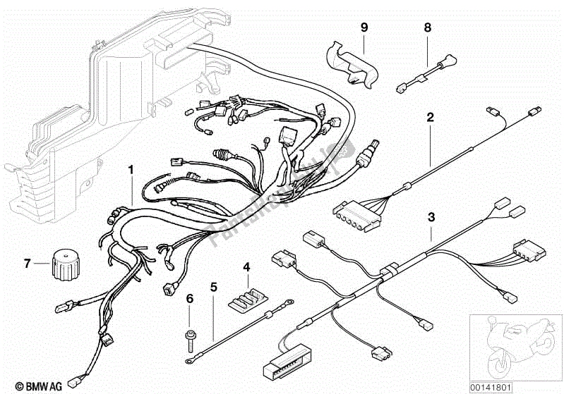 Todas las partes para Arnés, Chasis, Parte De La Cola, Agarre Térmico de BMW K 1200 RS 41 2001 - 2004