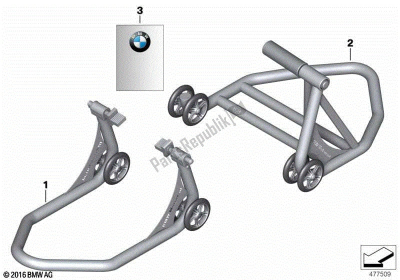 Toutes les pièces pour le Stand Auxiliaire du BMW K 1200S 40 2004 - 2008