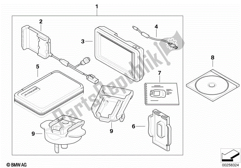 Todas las partes para Bmw Motorrad Navigator Iv Mundo de BMW K 1200S 40 2004 - 2008